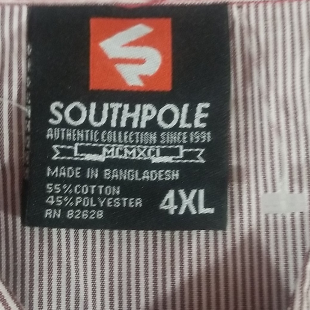 NWT South Pole Long Sleeve Button Down Shirt - Picture 4 of 6